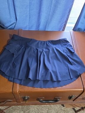 Navy Pleated Women's Skirt